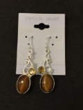 New! Amazing Golden Tiger's Eye w/ Citrine Accents 1 2/8