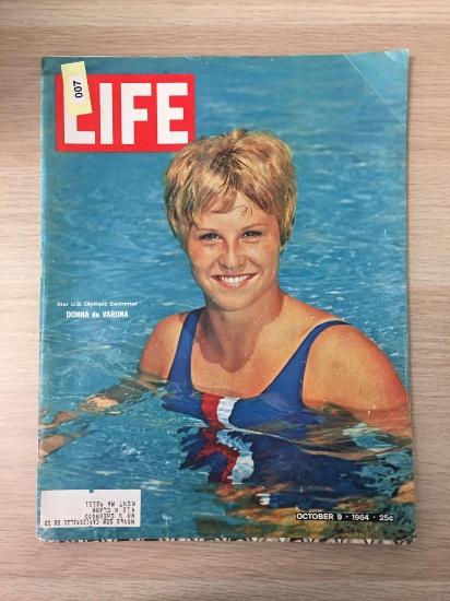 Life Magazine - "Star U.S. Olympic Swimmer Donna de Varona" October 9, 1964