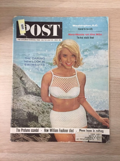 The Saturday Evening Post Magazine - "The Daring New Look In Swimwuits" July 13-July 20, 1963