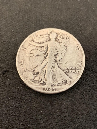 1941 United States Walking Liberty Half Dollar - 90% Silver Coin