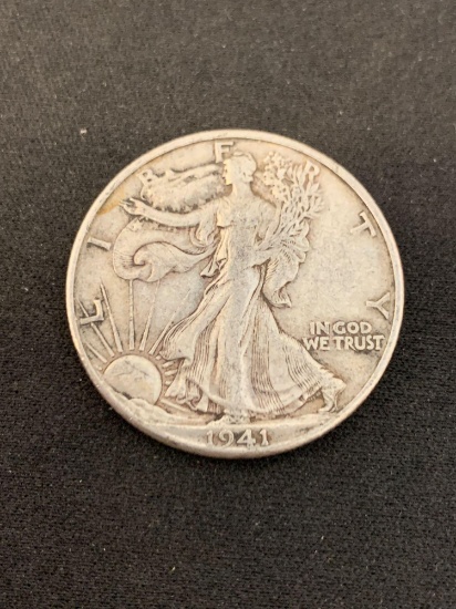 1941-D United States Walking Liberty Half Dollar - 90% Silver Coin
