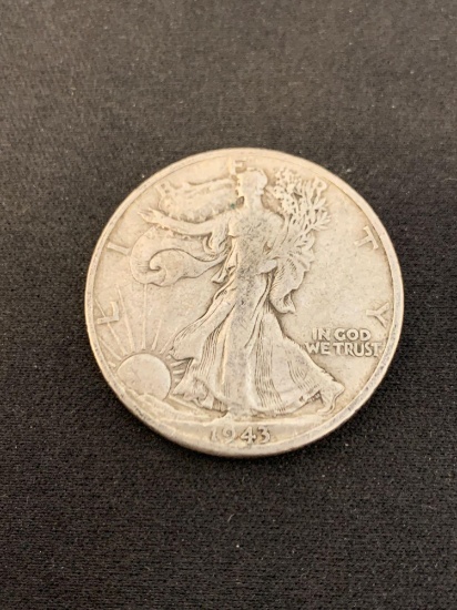 1943-D United States Walking Liberty Half Dollar - 90% Silver Coin