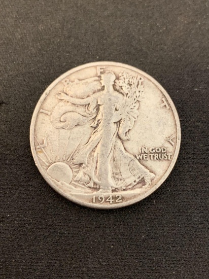 1942-S United States Walking Liberty Half Dollar - 90% Silver Coin