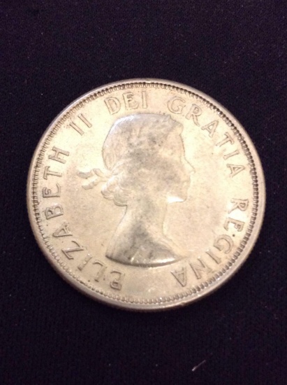 1964 Canada Silver Half Dollar - 80% Silver Coin - .3000 ASW