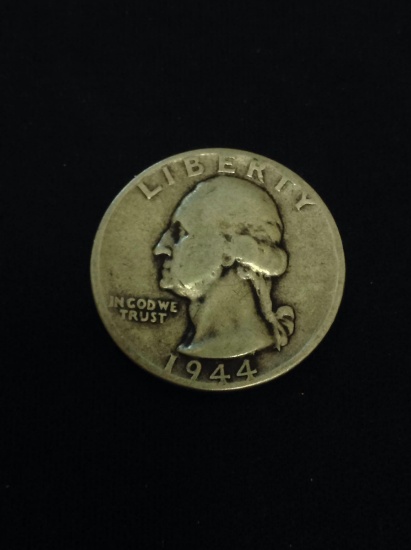 1944 United States Washington Silver Quarter - 90% Silver Coin from Collection