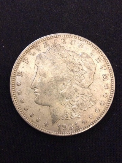 1921 United States Morgan Silver Dollar - 90% Silver Coin from Collection