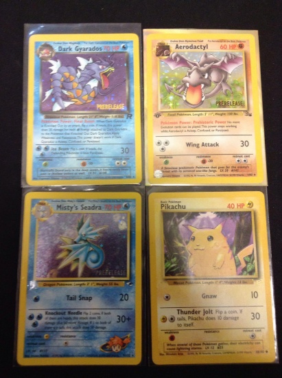 4 Count Lot of Rare Pokemon Holofoil Promo and Rare Promo Cards - Vintage - Some Very Rare