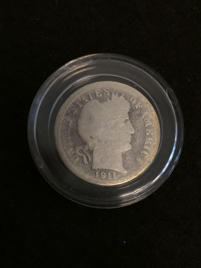 1911 United States Barber Dime - 90% Silver Coin