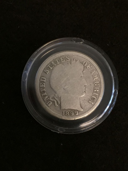 1899 United States Barber Dime - 90% Silver Coin