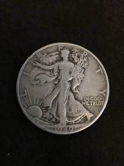 1940 United States Walking Liberty Half Dollar - 90% Silver Coin