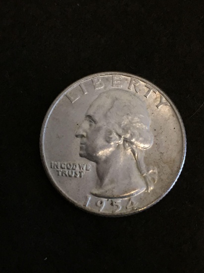 NICE 1954-D United States Washington Quarter - 90% Silver Coin