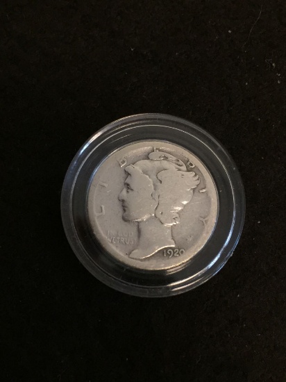 1920 United States Mercury Dime - 90% Silver Coin