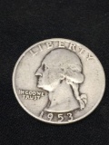 1953-D United States Washington Quarter - 90% Silver Coin