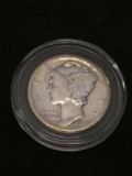 1940-D United States Mercury Dime - 90% Silver Coin