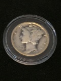 1937 United States Mercury Dime - 90% Silver Coin