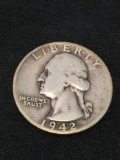 1942-S United States Washington Quarter - 90% Silver Coin