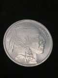 2015 Buffalo Indian Head 1 Troy Ounce .999 Fine Silver Bullion Round