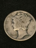 1942-D United States Mercury Dime - 90% Silver Coin