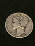 1939 United States Mercury Dime - 90% Silver Coin