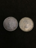 Lot of 2 Canadian 80% Silver Dimes