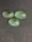 Lot of Three Loose 18x13mm Green Jade Polished Cabochon Gemstones - 30 Carats Total Weight