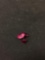 Lot of Three Various Size & Shape Loose Faceted Rubellite Gemstones - 4.95 Carats Total Weight