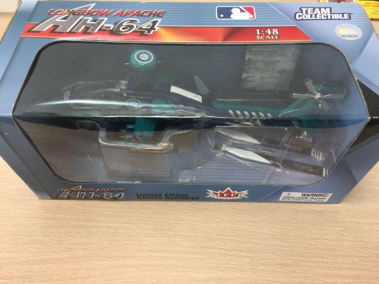 Fleer Collectibles Seattle Mariners AH-64 Longbow Apache 1/48 Scale Limited Edition Die-Cast
