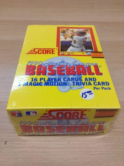 1990 Score Major League Baseball Sealed Wax Box Photo Quality