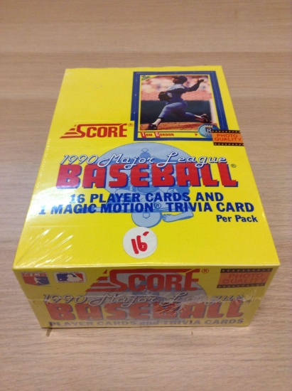 1990 Score Major League Baseball Sealed Wax Box Photo Quality