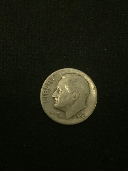 1946 United States Roosevelt Dime - 90% Silver Coin