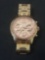 Guess Designed Round 41mm Bezel Rose-Tone Stainless Steel Watch w/ Bracelet