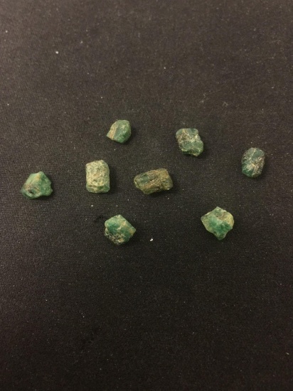 Lot of Loose Rough Emerald Gemstones - 10 Carats Total Weight