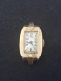 Norwood Designed Rectangular 26x17mm 10Kt Rolled Gold Plate Loose Watch No Bracelet