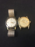 Lot of Two Stainless Steel Round Bezel Watches, One Loose Faux Rolex & One Angelus Design