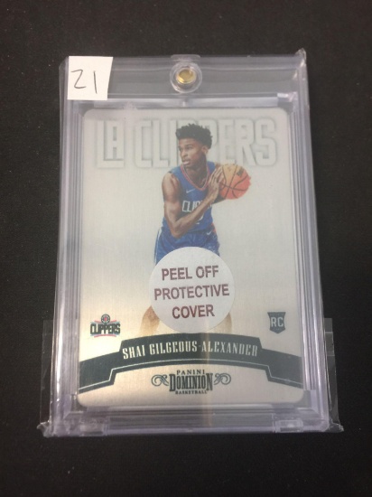 2018-19 Panini Dominion Metal Shai Gilgeous-Alexander Rookie Basketball Card