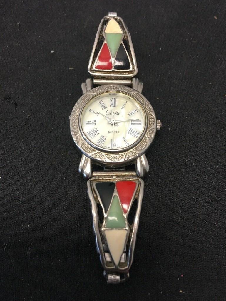 Collezio Womens Running Quartz Enamel Triangle Proxibid