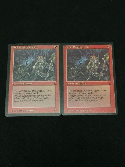 Magic The Gathering x2 Goblin Digging Team ~ The Dark LP-MP Q71