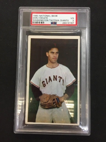 1960 National Bank Don Choate Washington Tacoma Giants Baseball PSA 3 F458