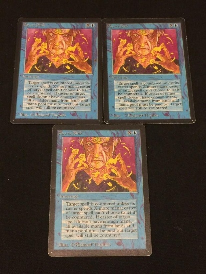 MTG Magic The Gathering Power Sink Beta x3 LP-MP Q84