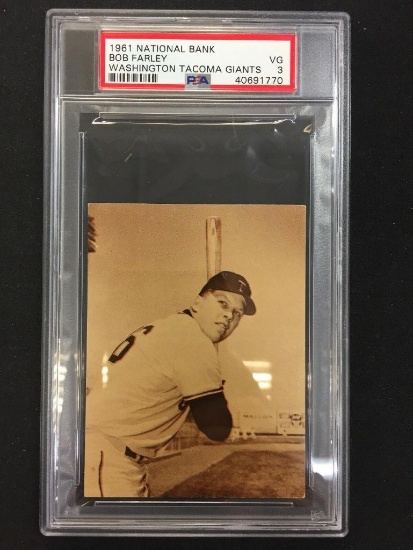 1961 National Bank Bob Farley Washington Tacoma Giants Baseball PSA 3 F461