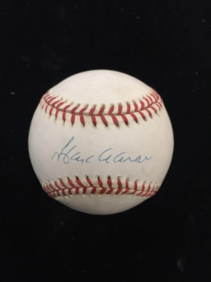 Signed Hank Aaron Autographed Official American League Baseball from Estate Collection