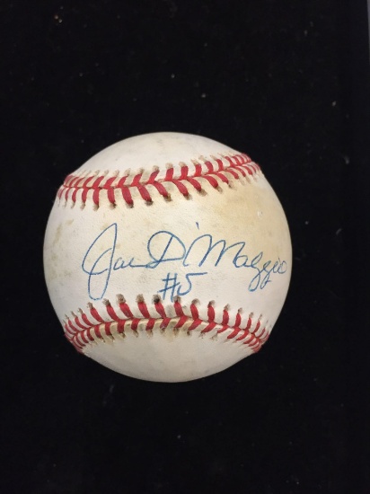 Signed Joe Dimaggio Autographed Official American League Baseball from Estate Collection