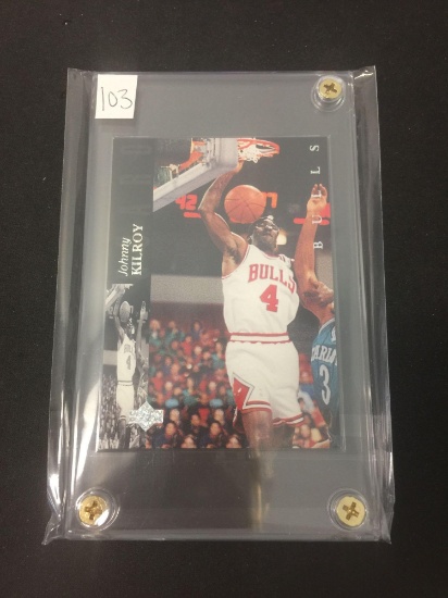 1993-94 Upper Deck Johnny Kilroy Michael Jordan Bulls Basketball Card in Screwdown Holder