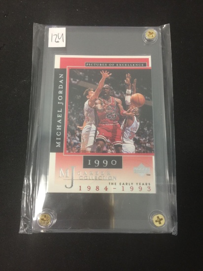 1998-99 Upper Deck Pictures of Excellence Michael Jordan Bulls Basketball Card in Screwdown Holder