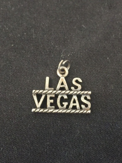 Las Vegas Themed 0.75" Long Sterling Silver Pendant