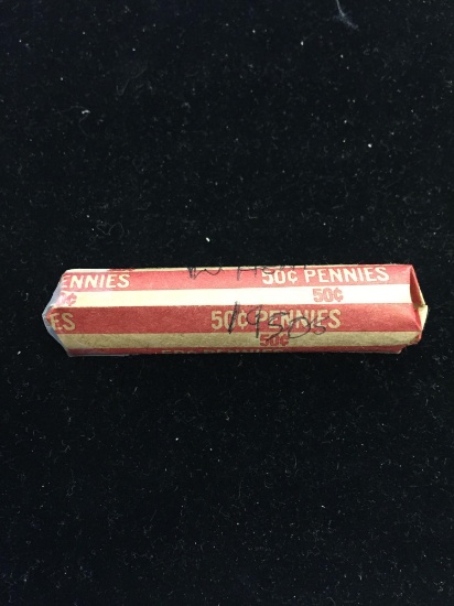 Roll Of 1950?s Wheat Pennies From Collection
