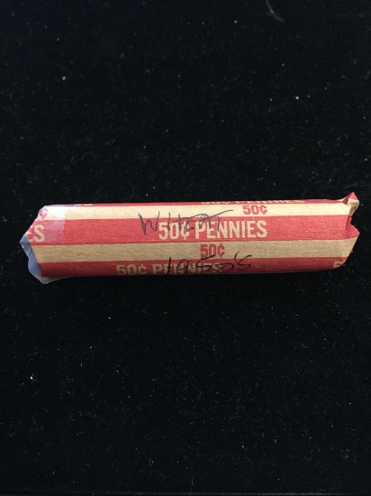 Roll Of 1950?s Wheat Pennies From Collection