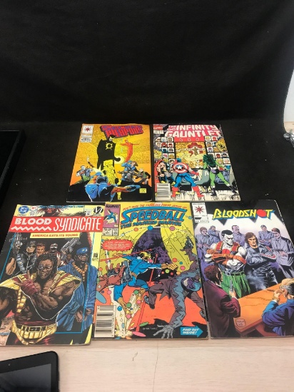 5 Count Lot of Mixed Comic Books from Estate Collection - Unsearched