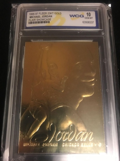1996-97 Fleer Flair Showcase Michael Jordan Bulls WCG 10 Gem Mint Graded Card