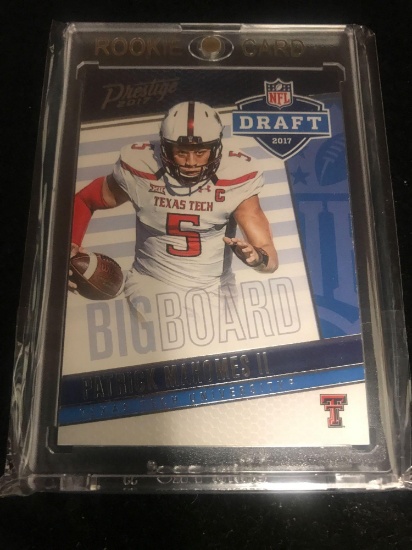 2017 Panini Prestige Patrick Mahomes Chiefs Rookie Football Card